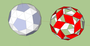 Sphere based on Pentagons and Triangles